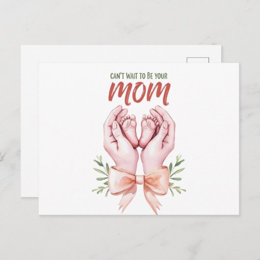 Share your joyful news in the sweetest way with th briefkaart (Voorkant / Achterkant)