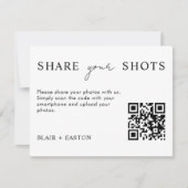 Share Your Shots QR Code Share the Love Wedding Feestdagenkaart (Voorkant)