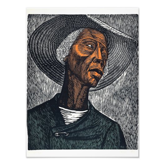 Sharecropper door Elizabeth Catlett Foto Afdruk (Voorkant)