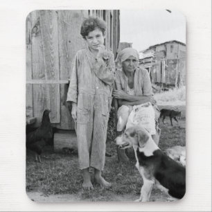 Sharecropper Family with Hound Dog, 1935 Muismat