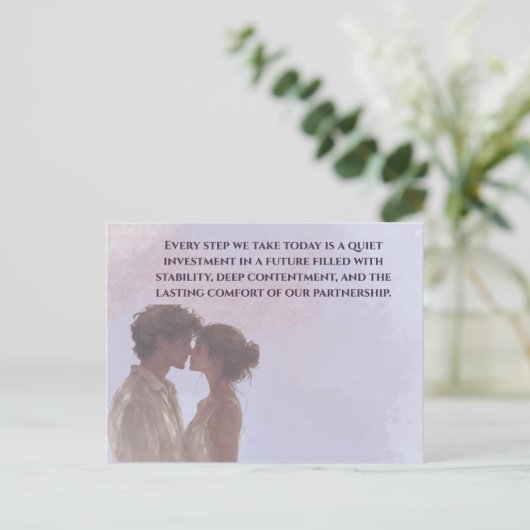 Shared Future & Growth Love Quote Postcard | Build Briefkaart (Staand voorkant)