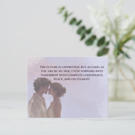 Shared Future & Growth Love Quote Postcard | Build Briefkaart (Staand voorkant)