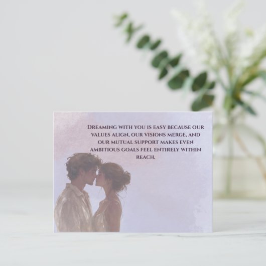 Shared Future & Growth Love Quote Postcard | Build Briefkaart (Staand voorkant)