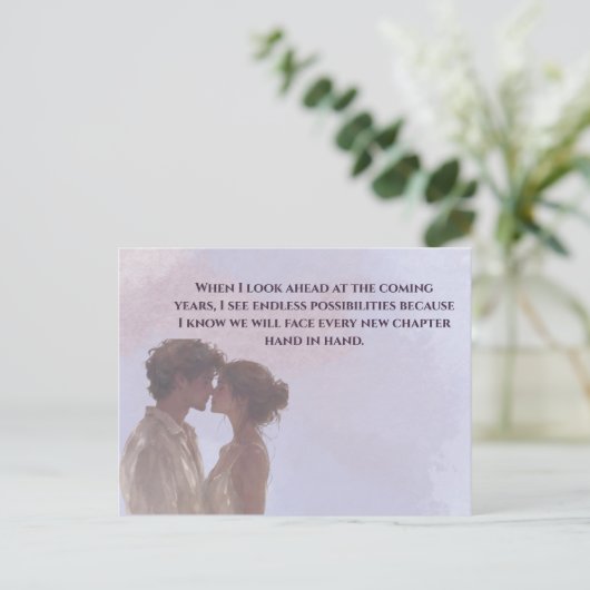 Shared Future & Growth Love Quote Postcard | Build Briefkaart (Staand voorkant)