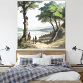 Shared Horizon Canvas Afdruk (Insitu (Slaapkamer))