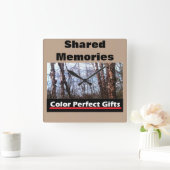 Shared Memories Birch Tree Vierkante Klok (Huis)