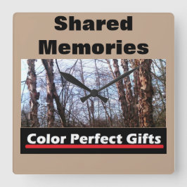 Shared Memories Birch Tree Vierkante Klok
