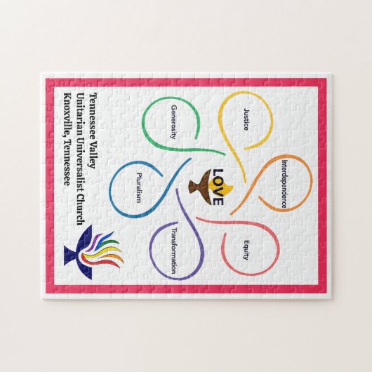 Shared Values Flower - Unitarian Universalist Flow Legpuzzel (Horizontaal)