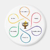 Shared Values Flower - Unitarian Universalist Flow Magneet (Voorkant)