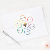 Shared Values Flower - Unitarian Universalist Flow Ronde Sticker (Envelop)