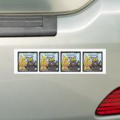 Sharedy Cats -Gekke en Tig Bumpersticker (Op auto)