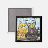 Sharedy Cats -Gekke en Tig Magneet (Voorkant / Achterkant)