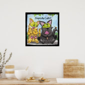 Sharedy Cats -Gekke en Tig Poster (Keuken)