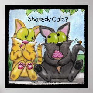 Sharedy Cats -Gekke en Tig Poster