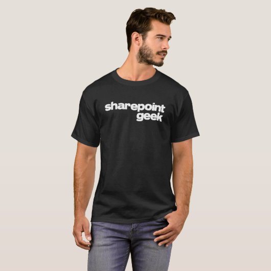 SharePoint Geek Black T-shirt (Voorkant volledig)