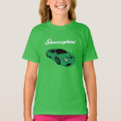Sharerghini, groen t-shirt met sharerghini (Voorkant)