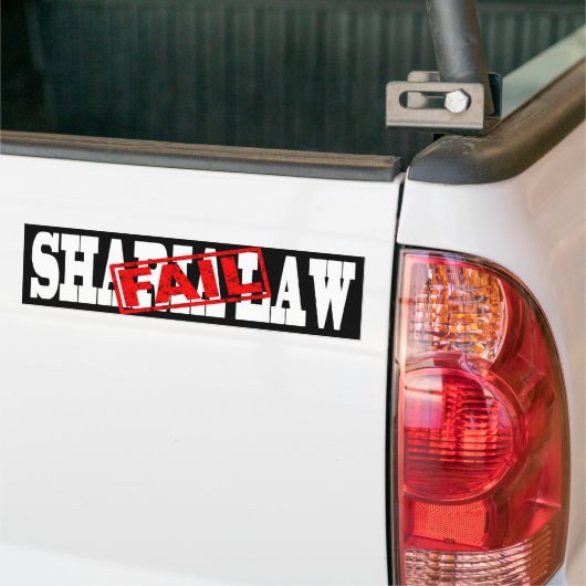 Sharia Law FAIL Bumpersticker (Op Truck)
