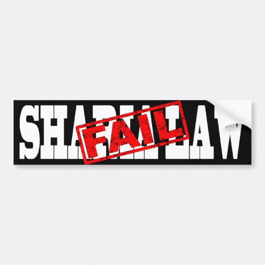 Sharia Law FAIL Bumpersticker (Voorkant)