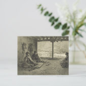 Sharia Lecture te Khosrakh, Dagestan, bord 50 voor Briefkaart (Staand voorkant)