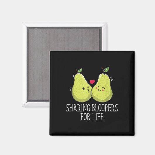 Sharing Bloopers For Life Wedding Funny Bride And Magneet (Voorkant / Achterkant)