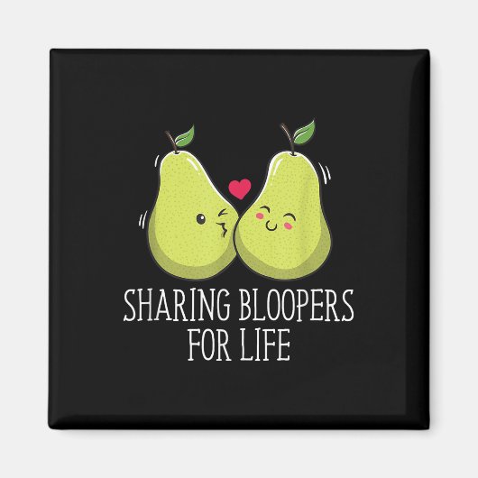 Sharing Bloopers For Life Wedding Funny Bride And  Magneet (Voorkant)