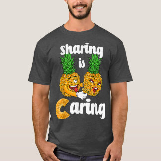 Sharing is Caring Swingers Couple Pineapple Men Wo T-shirt