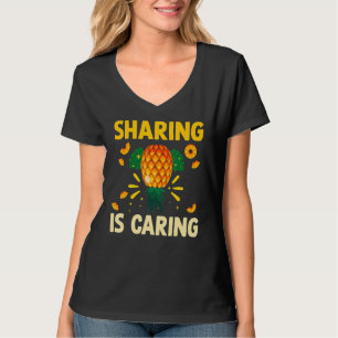 Sharing's Caring Ondersteboven Ananas Swinger T-shirt