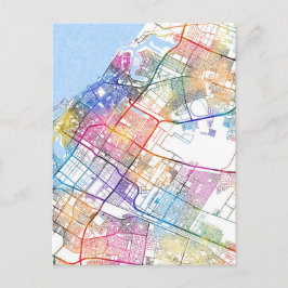 Sharjah United Arab Emirates City Map Briefkaart