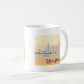 Sharjah VAE Pastel Reizen Koffiemok (Voorkant rechts)