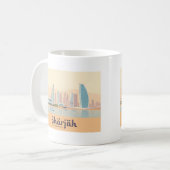 Sharjah VAE Pastel Reizen Koffiemok (Voorkant links)