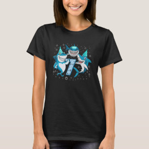 Shark 7e verjaardag jongen meisje familie bijpasse t-shirt