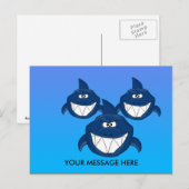 Shark-aanval Briefkaart (Voorkant / Achterkant)