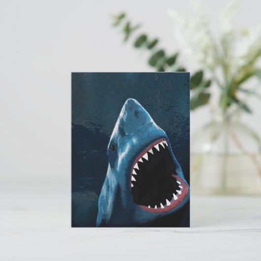 Shark-aanval Briefkaart (Staand voorkant)