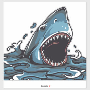 Shark-aanval Sticker