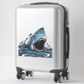 Shark-aanval Sticker (Koffer)