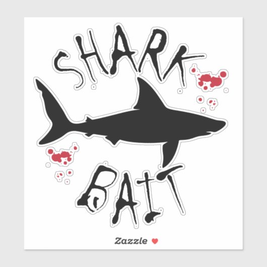Shark aas Grappig Scuba Duiken Bloed Splatted Sticker (Vel)