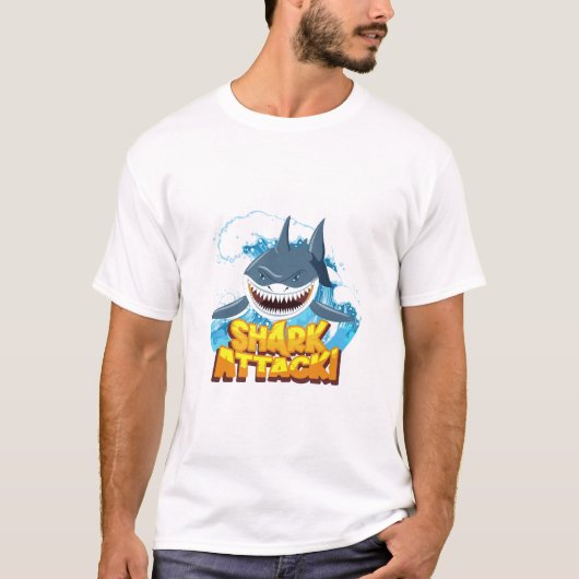 shark action t-shirt (Voorkant)