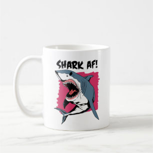 Shark AF! Haaien Lovers Grafisch ontwerp Haaie Koffiemok