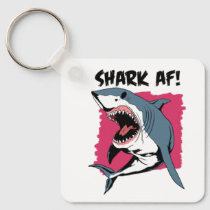 Shark AF!   Haaien Lovers Grafisch ontwerp   Haaie Sleutelhanger