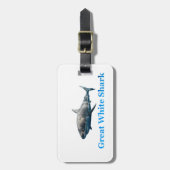 Shark afbeelding voor Bagage-Label-leer Bagagelabel (Voorkant verticaal)