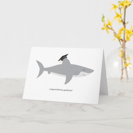 Shark Afstuderen Card Kaart (Gele Bloem)