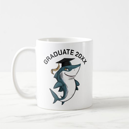 Shark Afstuderen gepersonaliseerd Koffiemok (Links)