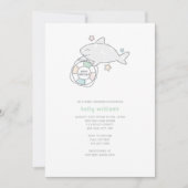 Shark Ahoy Baby shower Invitation Kaart (Voorkant)