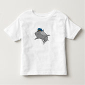 Shark als politieagent kinder shirts (Voorkant)