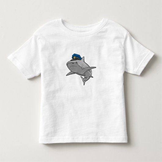 Shark als politieagent kinder shirts (Voorkant)