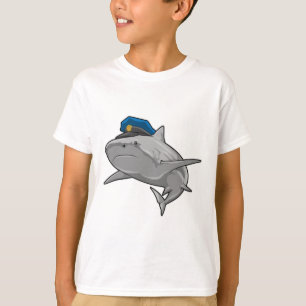 Shark als politieagent t-shirt