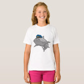 Shark als politieagent t-shirt