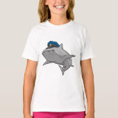 Shark als politieagent t-shirt (Voorkant)