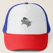Shark als politieagent trucker pet (Voorkant)