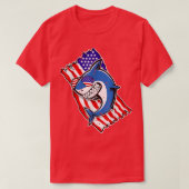  Shark American USA Flag Patriotic Funny 4t T-shirt (Design voorkant)